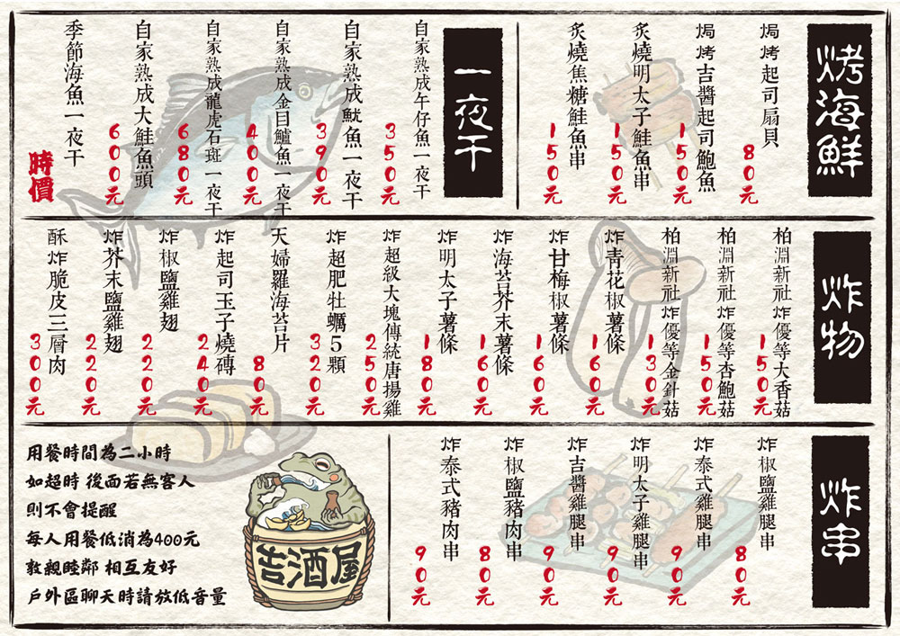 吉酒屋｜台中北屯區居酒屋推薦｜台中美食推薦